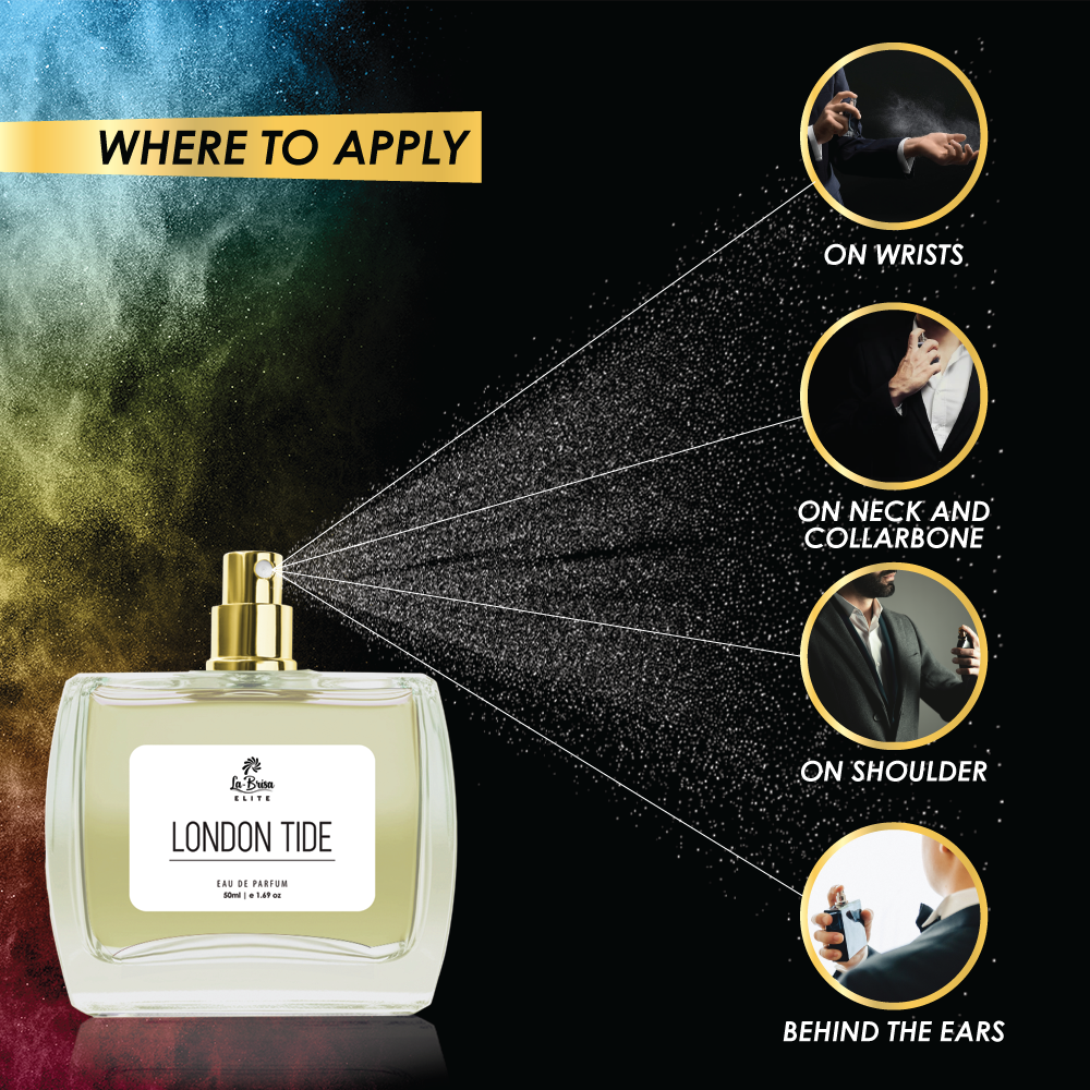 La Brisa (Elite) London Tide | Long Lasting Unisex Perfume | Lavender, Grapefruit, Bergamot, Jasmine & Musky Notes | Fresh & Aquatic Perfume | Ideal For Everyday Use | Eau De Parfum - 50ml |