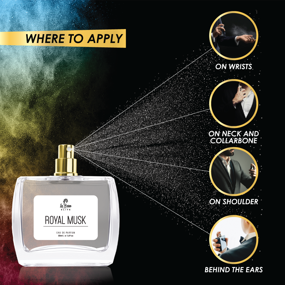 La-Brisa (Elite) Royal Musk | Long Lasting Unisex Perfume | Rosemary, Lavender, Sandalwood, Amber & Musky Notes | Premium Arabic Musk Fragrance | Ideal For Every Special Moments | Eau De Parfum - 50ml |