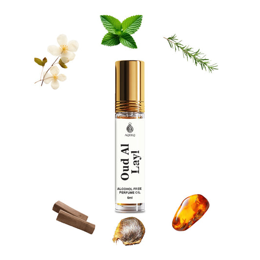Aqeeq Oud Al Layl Attar For Men & Women | Fresh Woody Attar Roll On | Unisex Modern Arabic Attar | 6ml