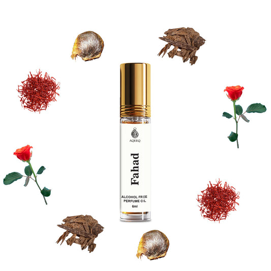 Aqeeq Fahad Arabic Woody Attar For Men & Women | Soft Spicy Musk Oud Oriental Attar Roll On | 6ml