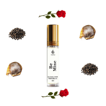Aqeeq Be Mine Unisex Attar | Strong Spicy Floral Attar Perfume For Men & Women | Alcohol Free Long Lasting Attar Roll On | 6ml
