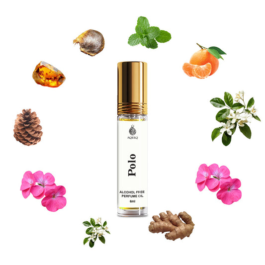 Aqeeq Polo Attar For Men | Inspired by Polo Sports | Citrus Fresh Aqua Attar Roll On | Long Lasting Attar For Him | 6ml
