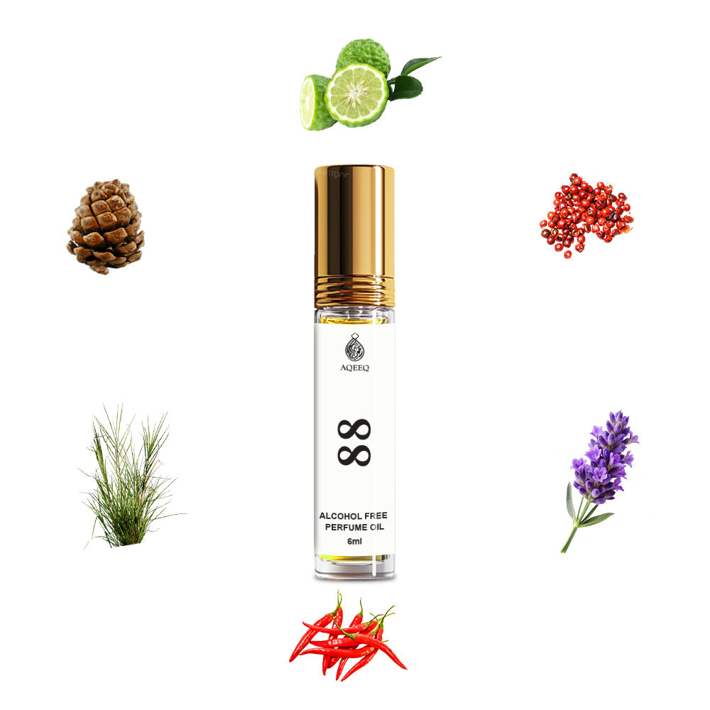 Aqeeq 88 Premium Attar For Men | Long Lasting Bold Spicy Woody Men Attar Perfume Roll On | 6ml