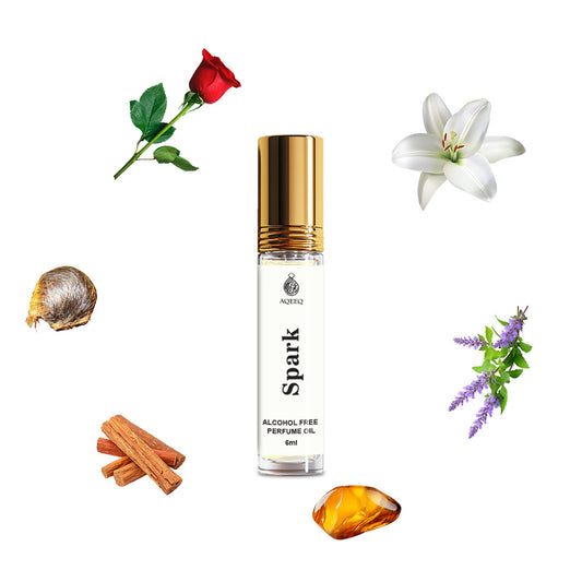 Aqeeq Spark Attar For Men | Spicy Strong Bold Masculine Attar | Premium Long Lasting Men Attar Roll On | 6ml