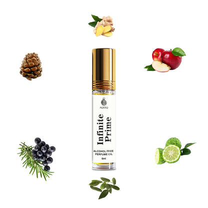 Aqeeq Infinite Prime Attar For Men | Long Lasting Fresh Aquatic Floral Men Attar Roll On | 6ml