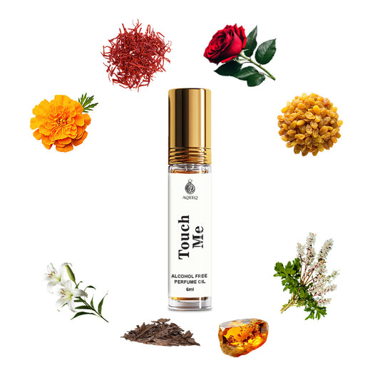 Aqeeq Touch Me Arabic Attar For Men & Women | Long Lasting Mukhallat Unisex Attar Roll On | 6ml
