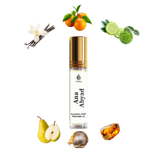 Aqeeq Ana Abyad Attar For Men & Women | Citrus Floral Musk Amber Notes | Long Lasting Unisex Attar Roll On | 6ml