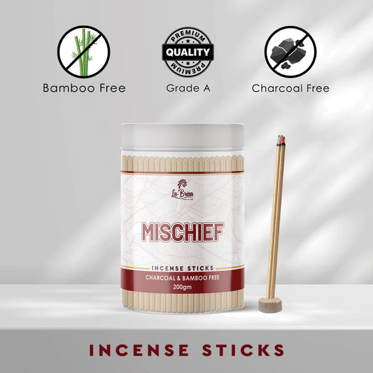 La Brisa Mischief Premium Dhoop Incense Sticks | Charcoal & Bamboo Free | Citrus Strong Spicy Fragrance | 200gms