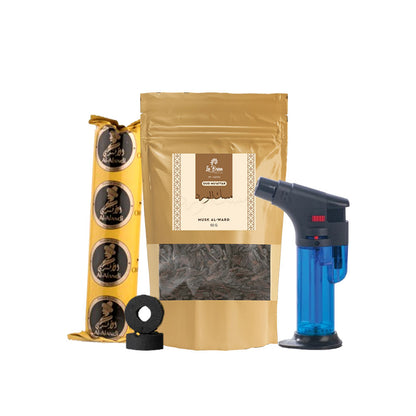 La Brisa Musk Al Ward Bakhoor Oud Muattar | Rose Musk Woody Fragrance | Arabian Oud Wood Chips | 50gms