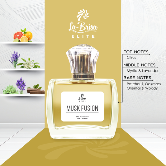 La Brisa (Elite) - Musk Fusion | Long Lasting Perfume For Men | Fresh, Citrus, Woody,& Musky Notes |Signature Scent For Bold Men's | Best Gifting Option For Him | Eau De Parfum - 50ml |