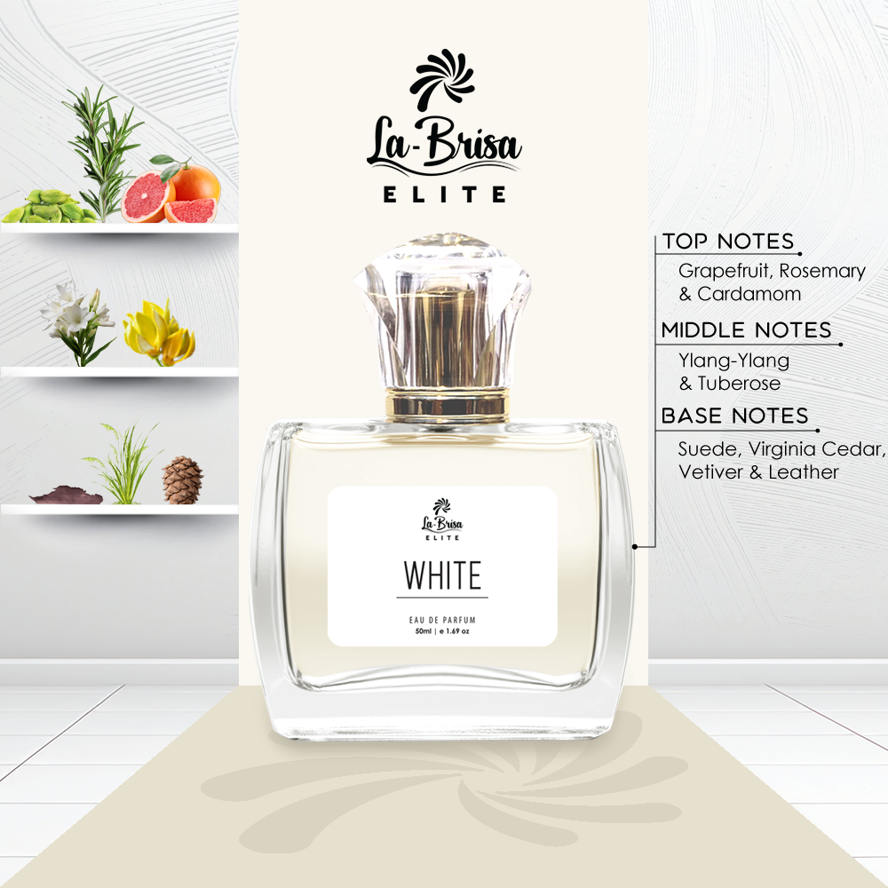 La Brisa (Elite) - White, Eau De Parfum, 50ml | Long Lasting Unisex Perfume | Signature Scent |