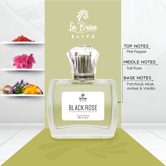 La Brisa (Elite) - Black Rose, Eau De Parfum, 50ml | Long Lasting Unisex Perfume | Highly Concentrated Perfume |