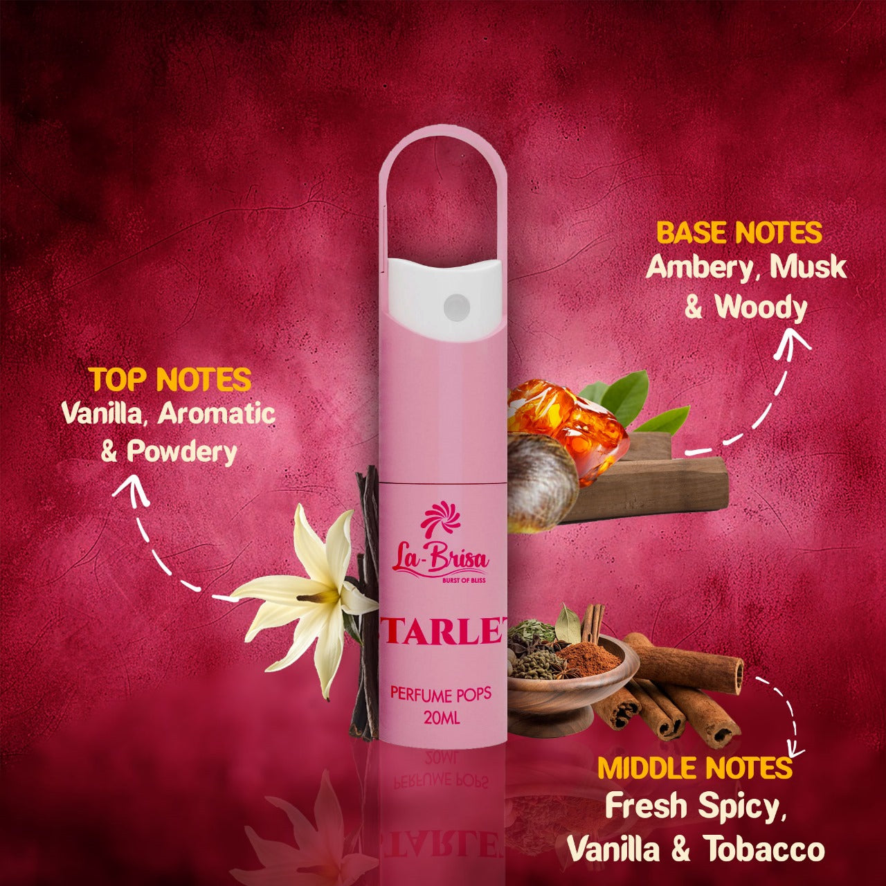 La-Brisa Starlet Alcohol Free Perfume Pops, 20ml | Long Lasting Women Perfume | Eau De Parfum |