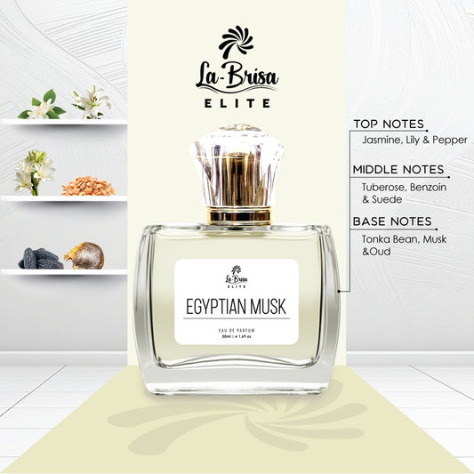 La-Brisa (Elite) Egyptian Musk | Long Lasting Unisex Perfume | Jasmine, Lily, Tuberose, Benzoin, Tonka Bean & Oud Notes | Premium Oud Perfume For Everyday Wear | Eau De Parfum - 50ml |