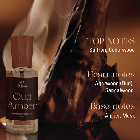 La Brisa Oud Amber Attar For Men | Premium Limited Edition Attar Roll On | Agarwood & Amber | 12ml