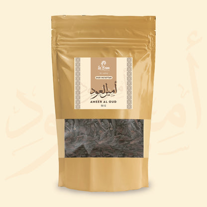 La Brisa Ameer Al Oud Bakhoor Oud Muattar | Sweet Floral Woody | Arabic Oud Wood Chips | 50gms