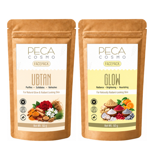 Peca Cosmo Ubtan and Glow Face Pack Duo