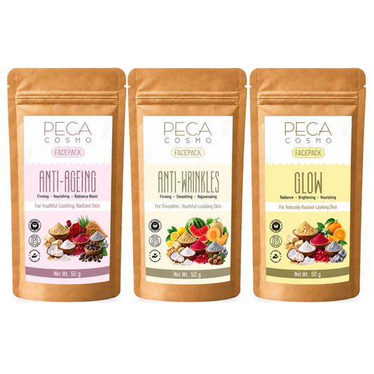 Peca Cosmo Anti-Ageing Anti-Wrinkle and Glow Face Pack Trio
