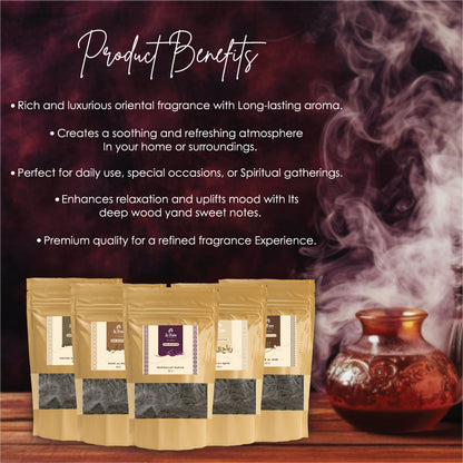 La Brisa Sultan Al-Dukhoun Bakhoor Oud Muattar | Smoky Spicy Floral Musk Aroma | Arabic Oud Wood Chips |  50gms