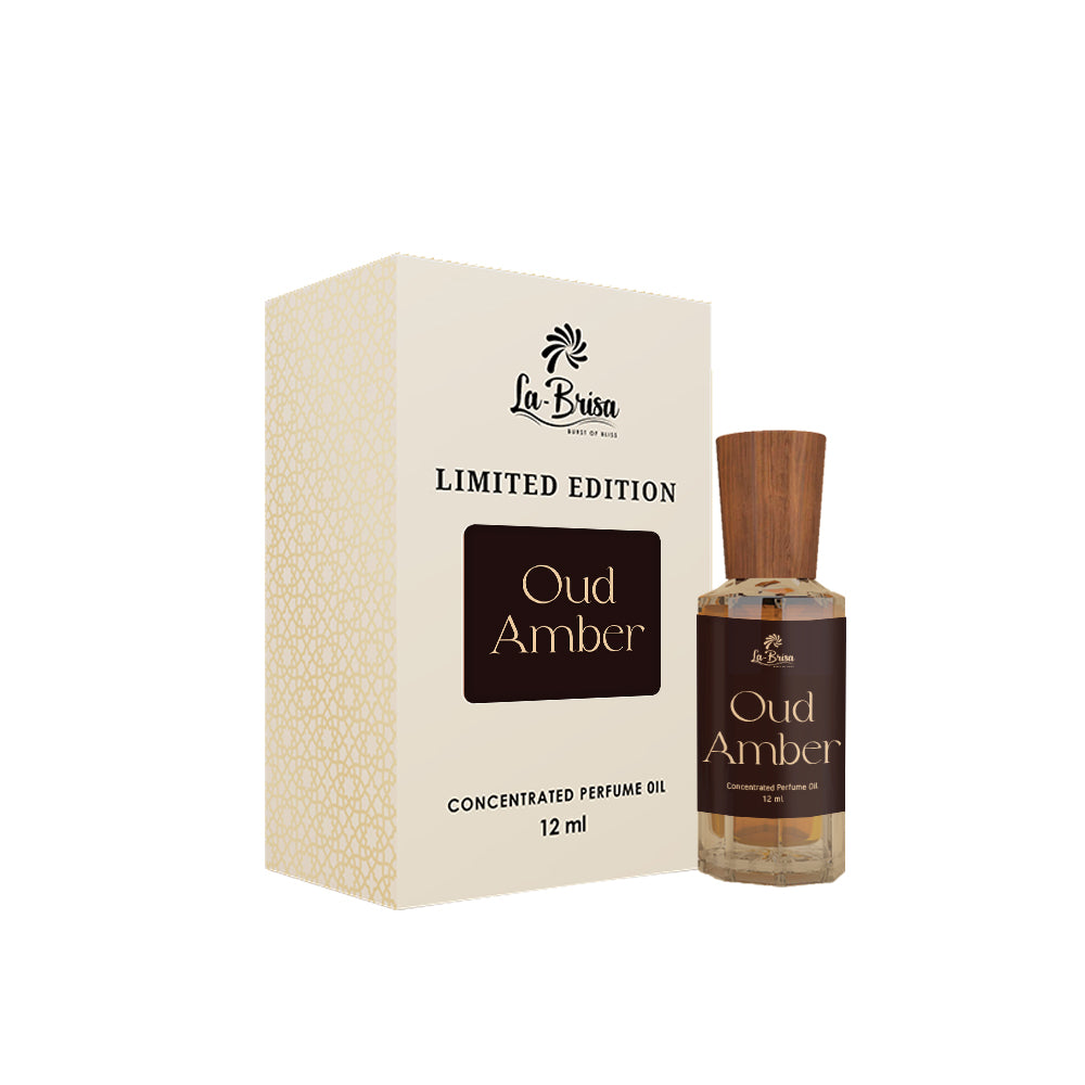 La Brisa Oud Amber Attar For Men | Premium Limited Edition Attar Roll On | Agarwood & Amber | 12ml