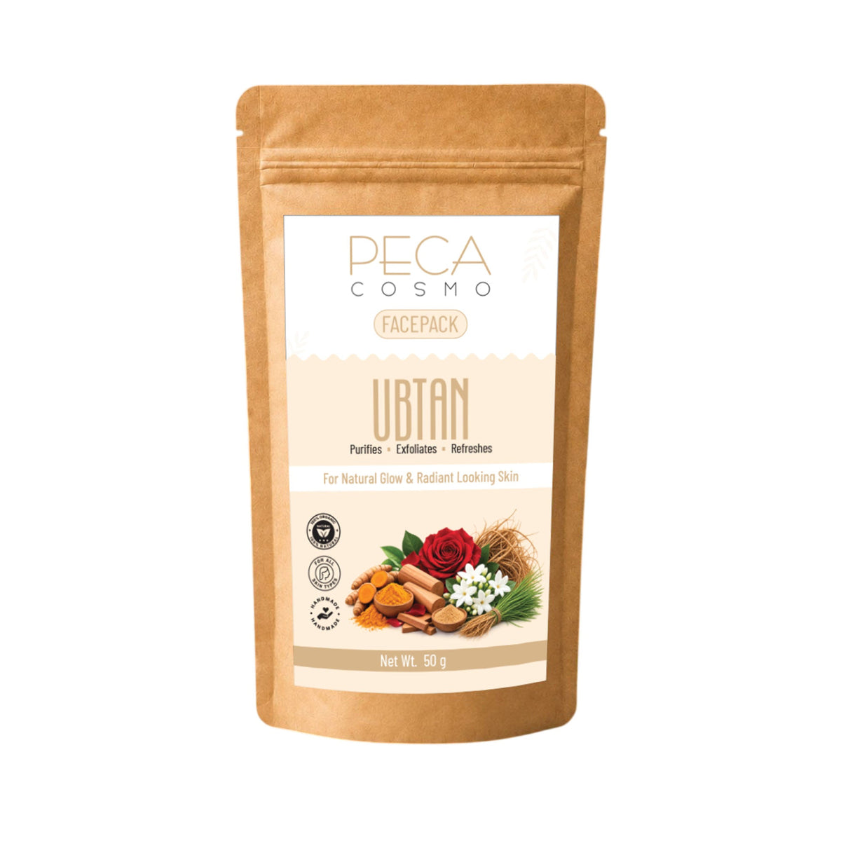 Peca Cosmo Ubtan Face Pack 50g in Timeless Natural Glow Trio