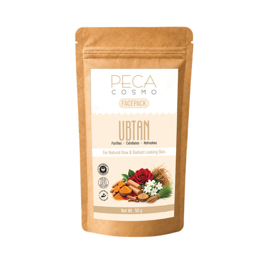 Peca Cosmo Ubtan Face Pack, 50gms | 100% Organic, Natural & Handmade | No Artificial Fragrance | Suitable For All Skin Types