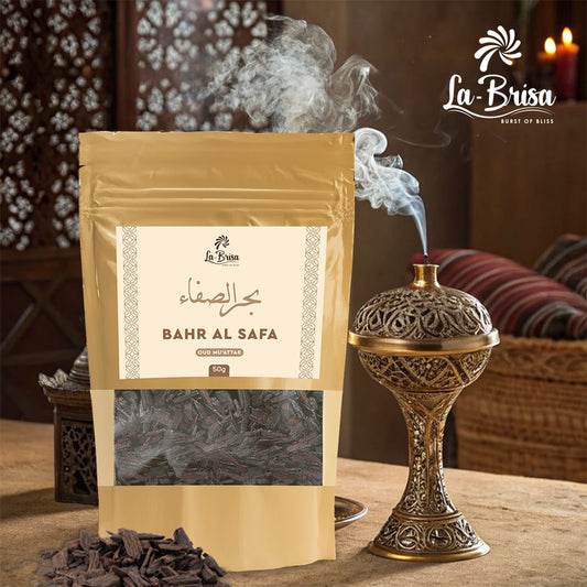 La Brisa Bahr Al Safa Bakhoor Oud Muattar | Fresh Floral Wood Arabian Bakhoor Incense | Oud Wood Chips | 50gms