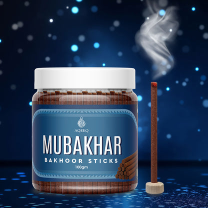 Aqeeq Mubakhar Premium Bakhoor Sticks | Sweet Floral Amber Fragrance | Charcoal & Bamboo Free | 100/200gms