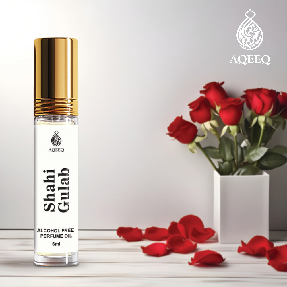 Aqeeq Shahi Gulab Attar For Men & Women | Traditional Rose Attar Perfume Roll On | 6ml