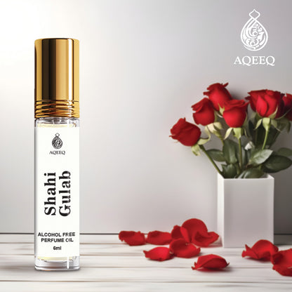 Aqeeq Shahi Gulab Attar For Men & Women | Traditional Rose Attar Perfume Roll On | 6ml