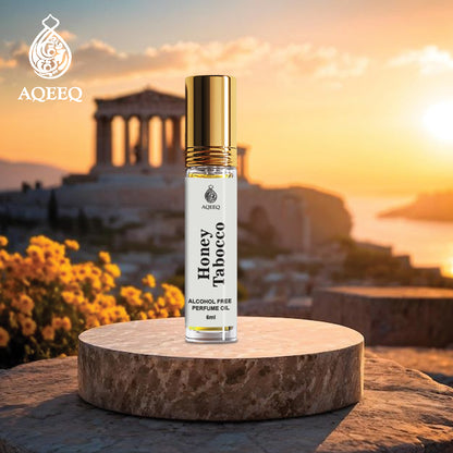 Aqeeq Honey Tobacco Attar For Men & Women | Long Lasting Spicy Woody Perfume Oil Roll On | 6ml