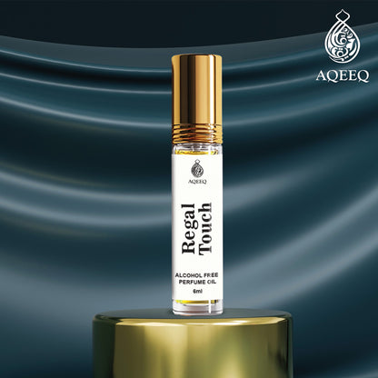 Aqeeq Regal Touch Attar For Men | Long Lasting Premium Men Attar Roll On | Fresh Floral Woody Fragrance | 6ml