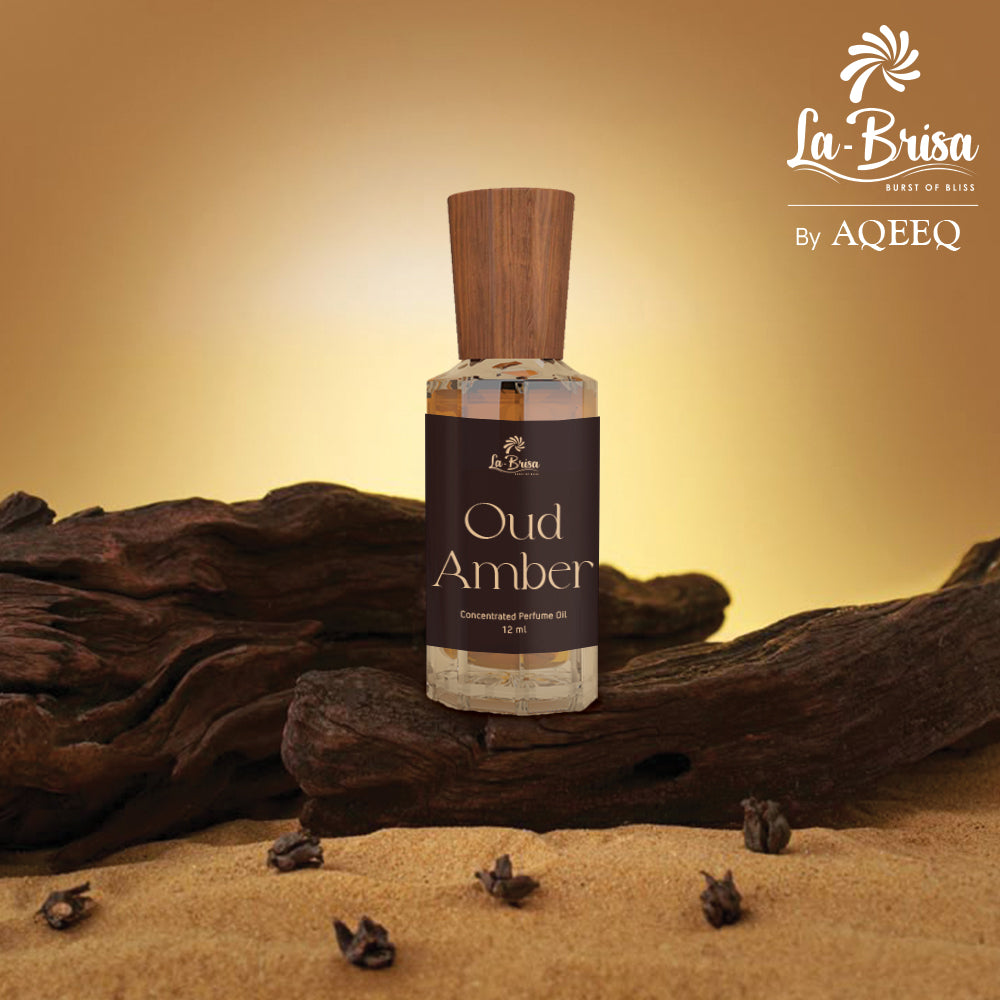 La Brisa Oud Amber Attar For Men | Premium Limited Edition Attar Roll On | Agarwood & Amber | 12ml