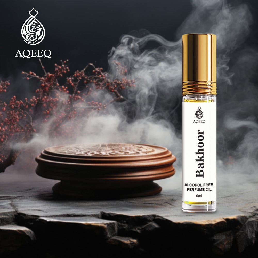 Aqeeq Bakhoor Attar Roll On, 6ml | Long Lasting Luxury Unisex Attar for Men & Women | Floral Fruity Oriental Arabic Attar