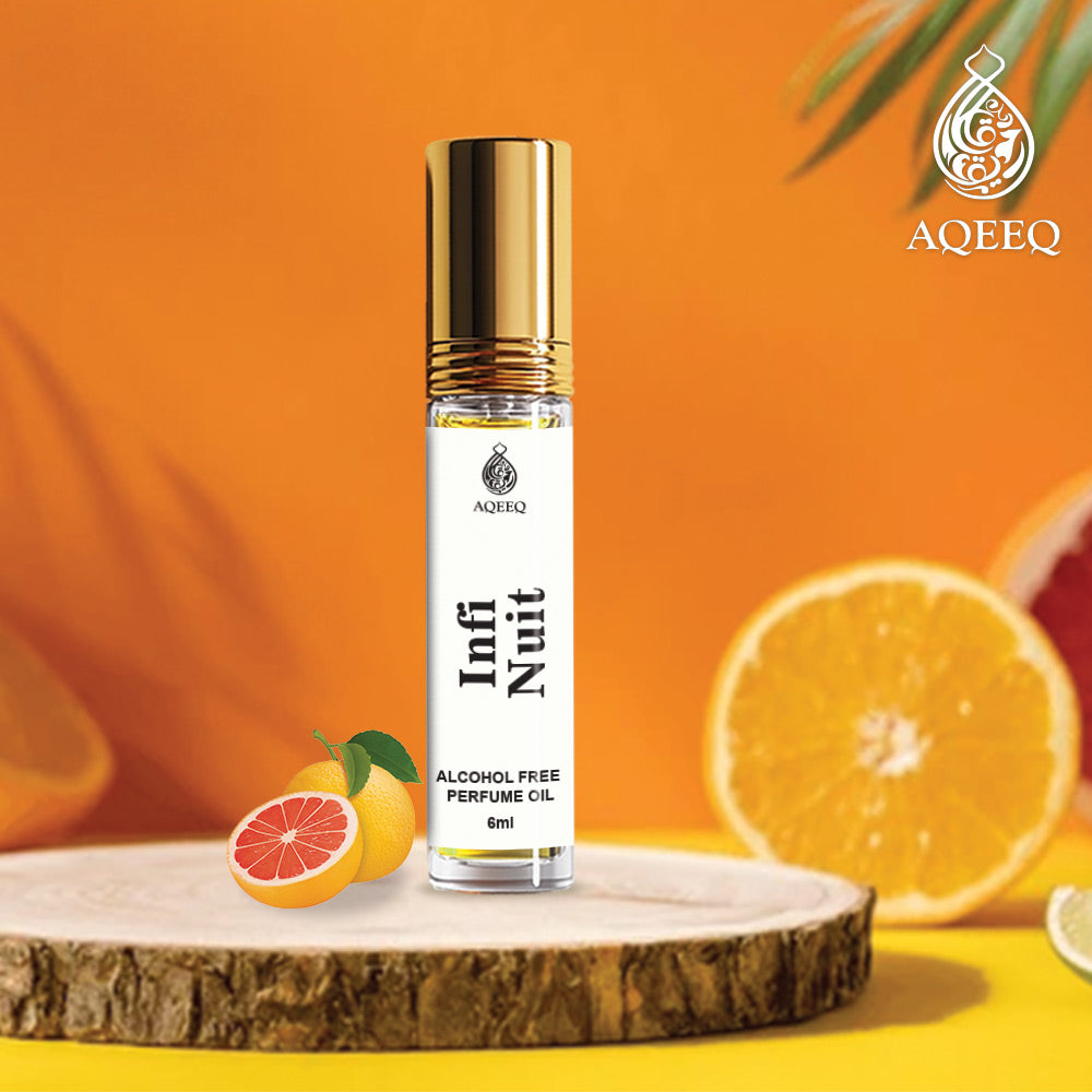 Aqeeq Infi Nuit Attar For Men | Strong Bold Fresh Aquatic Long Lasting Men Attar Roll On | 6ml