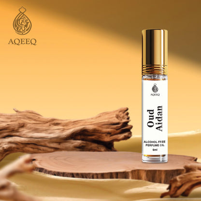 Aqeeq Oud Aidan Premium Oud Attar For Men | Long Lasting Strong Sweet Oud Attar | 6ml