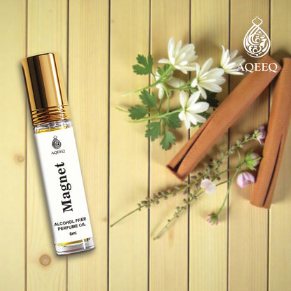 Aqeeq Magnet Attar For Men | Fresh Spicy Strong Long Lasting Attar Perfume Roll On | 6ml