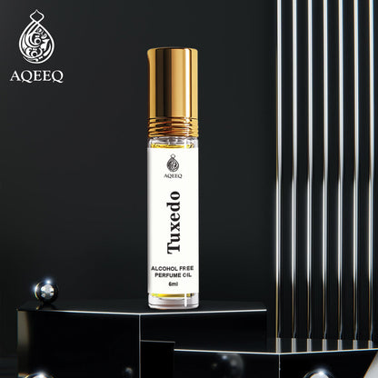 Aqeeq Tuxedo Attar For Men | Long Lasting Strong Bold Masculine Attar Perfume Roll On | 6ml