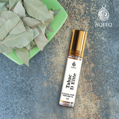 Aqeeq Tabac D'Elite Attar For Men & Women | Long Lasting Premium Tobacco Vanilla Unisex Attar Roll On | 6ml