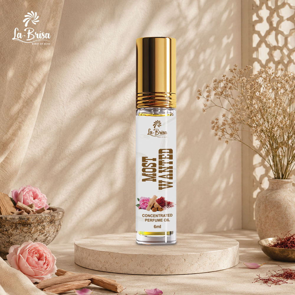 La Brisa Most Wanted Attar Roll On, 6ml | Long Lasting Attar For Men | Ginger Vanilla Woody Notes