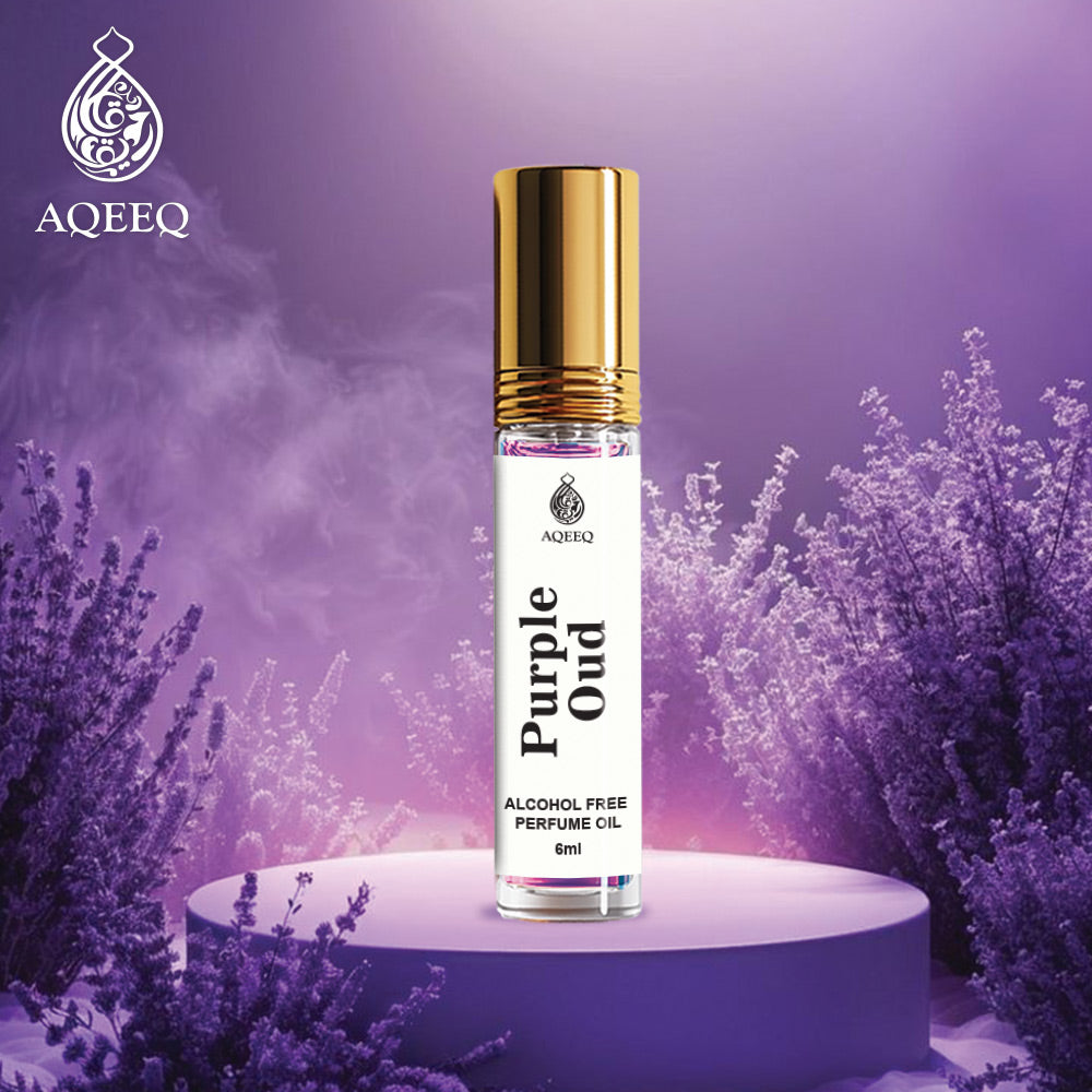 Aqeeq Purple Oud Unisex Attar Perfume Roll On | Long Lasting Attar For Men & Women | 6ml
