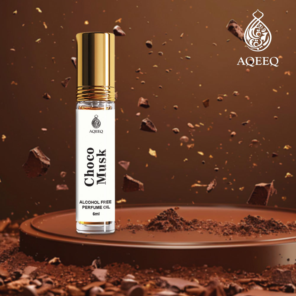 Aqeeq Choco Musk Attar For Men & Women | Long Lasting Chocolate Musk Unisex Attar Perfume Roll On | 6ml