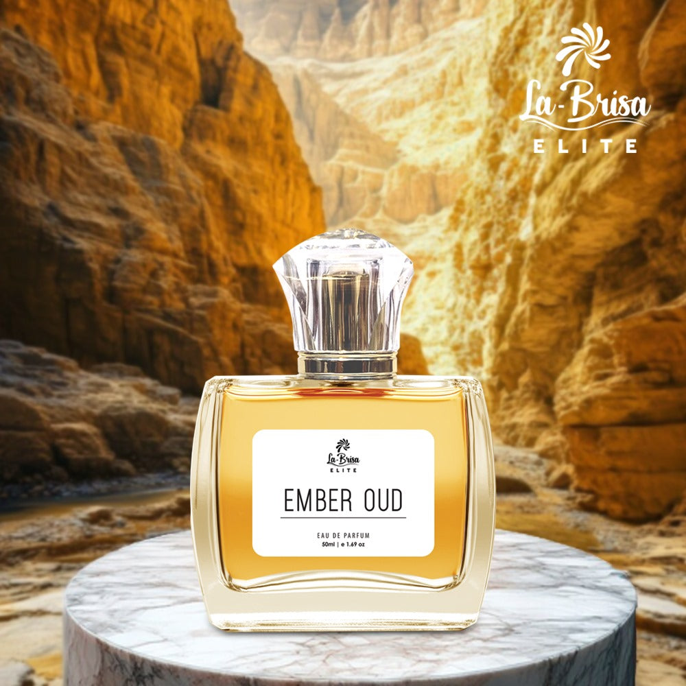 La Brisa (Elite) - Ember Oud | Long Lasting Unisex Perfume | Agarwood (Oud), Rose, Golden Amber & Musky Notes | Perfect Gift For Occasional Meets | Eau De Parfum - 50ml |