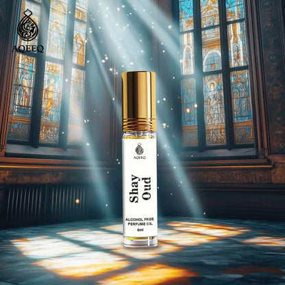 Aqeeq Shay Oud Premium Attar For Men | Long Lasting Strong Spicy Oud Attar Roll On | 6ml