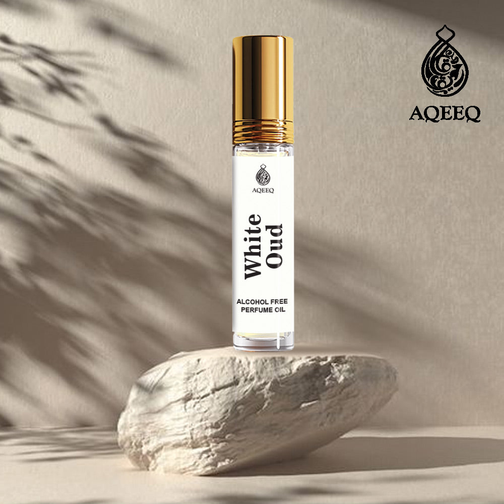 Aqeeq White Oud Unisex Attar For Men & Women | Long Lasting Citrus Fresh Woody Attar Roll On | 6ml