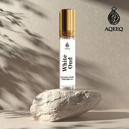 Aqeeq White Oud Unisex Attar For Men & Women | Long Lasting Citrus Fresh Woody Attar Roll On | 6ml