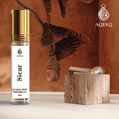 Aqeeq Sicar Attar Perfume For Men | Inspired by Cigar | Spicy Bold Masculine Attar Roll On | 6ml