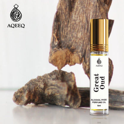 Aqeeq Great Oud Attar For Men | Inspired by Oud For Greatness | Strong Bold Long Lasting Attar Roll On | 6ml