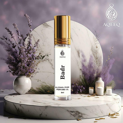 Aqeeq Badr Unisex Arabian Attar Roll On | Long Lasting Sweet Floral Arabic Attar For Men & Women | 6ml
