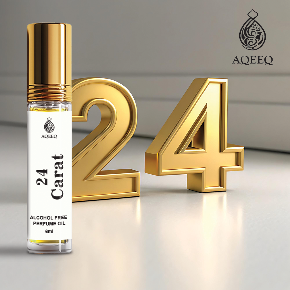 Aqeeq 24 Carat Attar For Men & Women | Long Lasting Arabian Attar Roll On | Alcohol Free Unisex Attar Perfume | 6ml